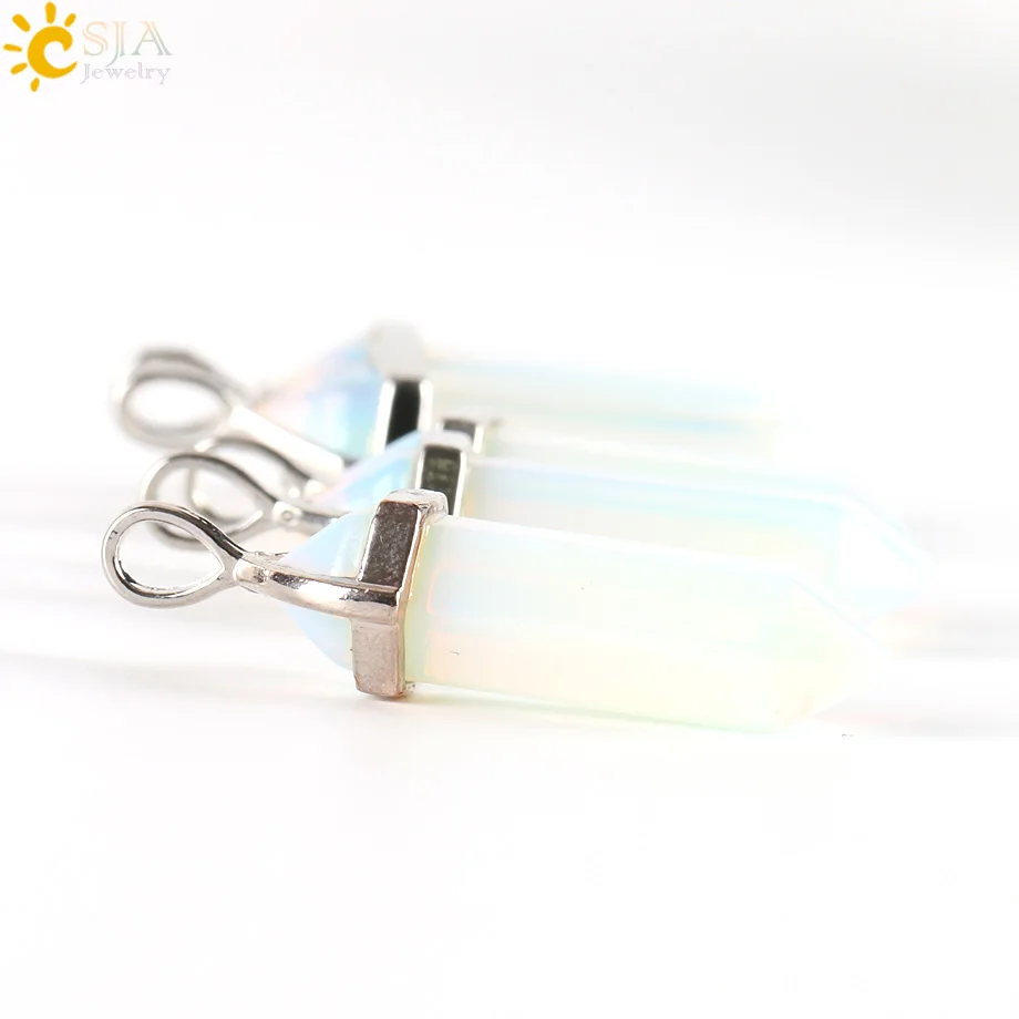 CSJA искусственный опал полудрагоценный камень подвеска в форме пули массивное