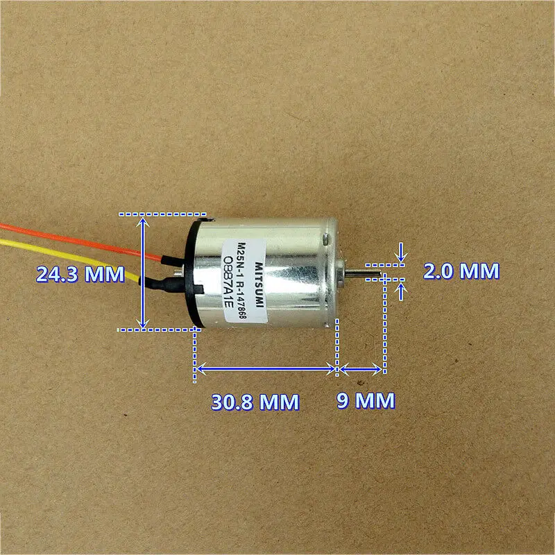 MITSUMI Φ Mini 24 мм беззвучный круглый двигатель постоянного тока 12 В 18 в 4950 об/мин