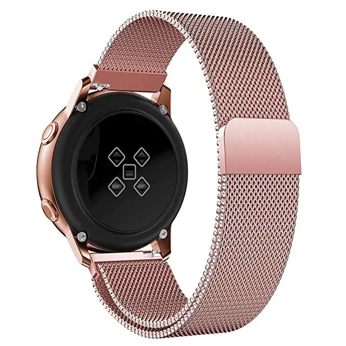 Ширина Миланская Петля Браслет ремешок для samsung Galaxy Watch Active 40 мм/Galaxy Watch 42 мм магнитный браслет из нержавеющей стали