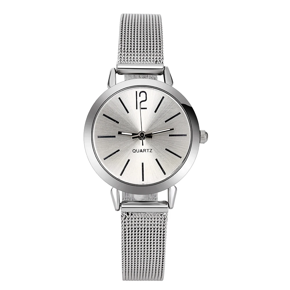 2018 Мода из нержавеющей стали сетка Группа женщин смотреть дамы простой стиль