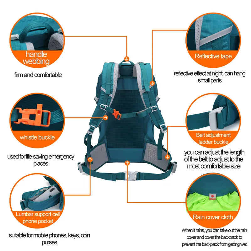NEVO RHINO 40L водонепроницаемый мужской рюкзак унисекс дорожная сумка походный открытый альпинистский рюкзак для мужчин