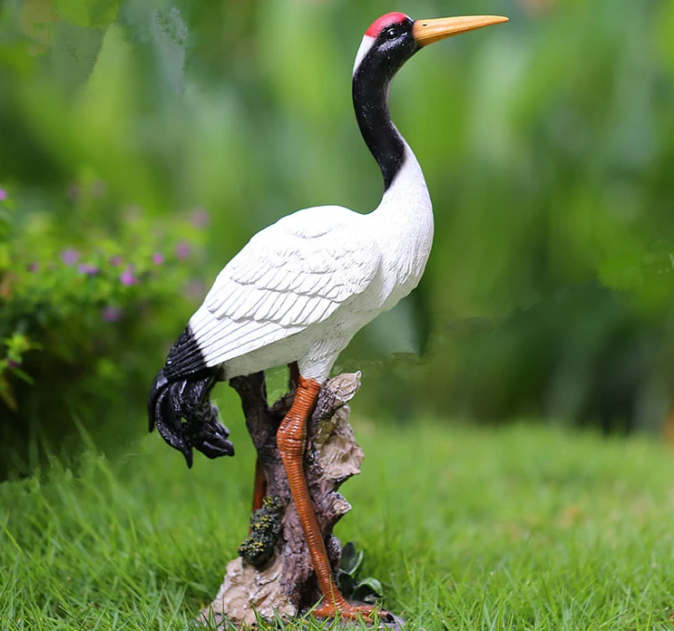 Коллекционная декоративная пара полимерных фигурок журавлей Heron Bird | Дом и сад