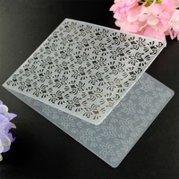 ylef023 flower plastic embossing folder for scrapbook stencils diy album cards making decoration template mold 10 514 5cm