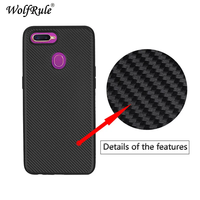 OPPO A7 Cases Cover Luxury Full Protection Carbon Fiber Soft TPU Case For Phone Fundas Capa 6.2&quot WolfRule |