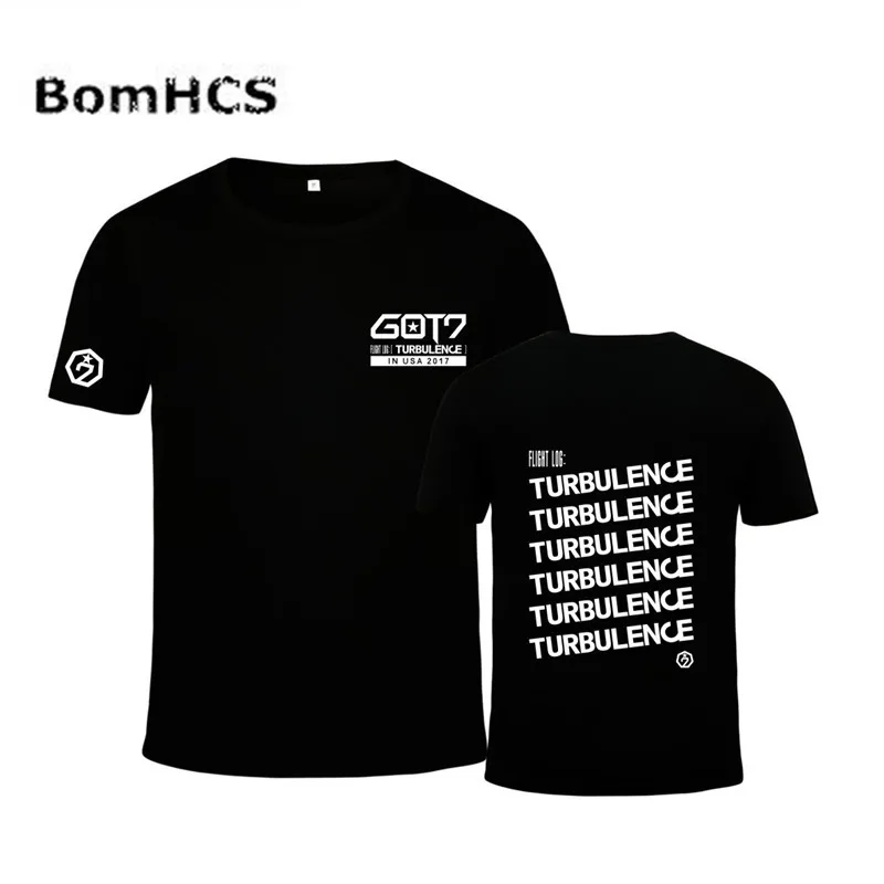 BomHCS Kpop GOT7 хлопчатобумажная футболка для второго обычного альбома поклонники