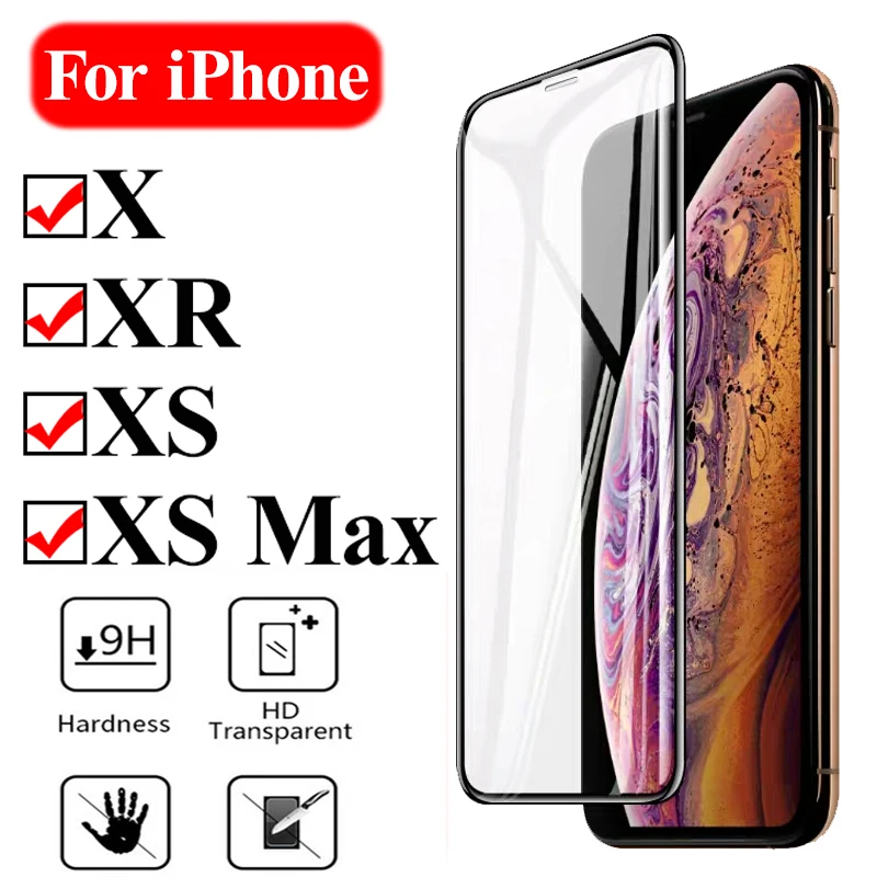 Защита экрана для iphone x закаленное стекло xs max xr защитный aifone xsmax aphone aifon sx rx iphonex iphome