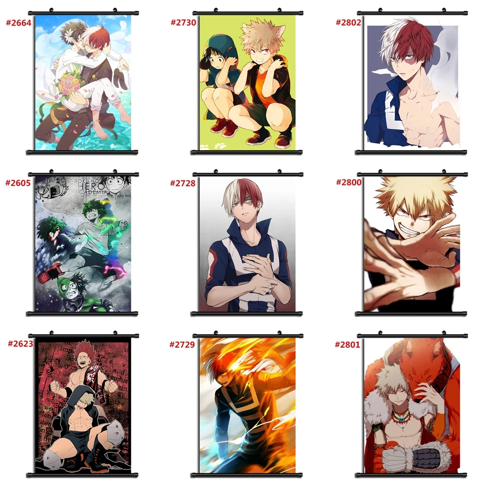Boku no hero Academy Аниме Манга настенный плакат свиток f | Дом и сад