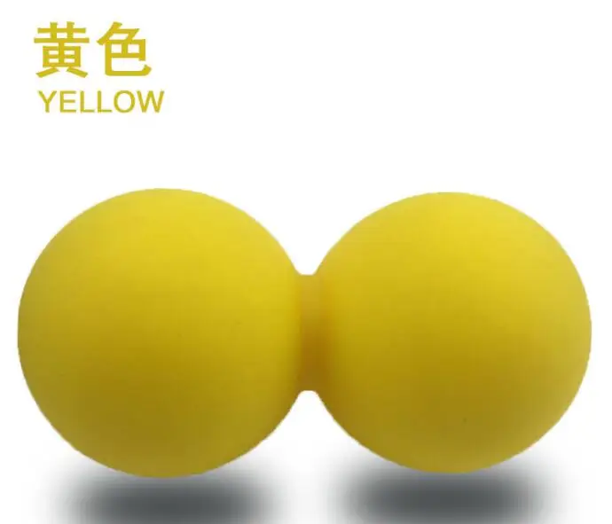 yellow Силиконовый массажный шар для йоги фасции арахис Акупрессура мышцы расслабляющий шар ролики Назад триггер точка терапия Спорт Тренажерный зал акциз - Цвет: yellow