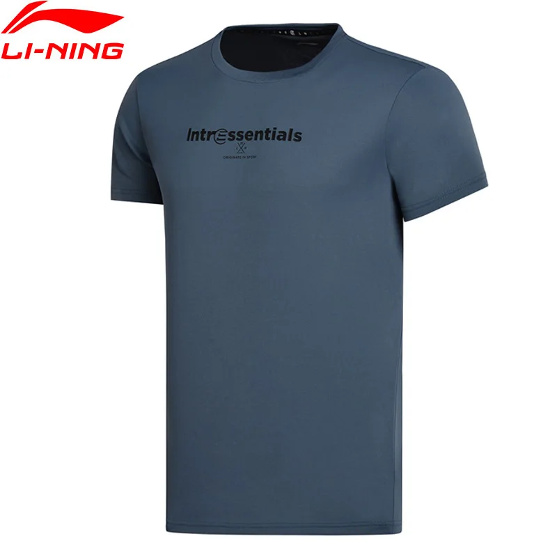 Мужская Спортивная Футболка Li-Ning быстросохнущие топы из 100% полиэстера с
