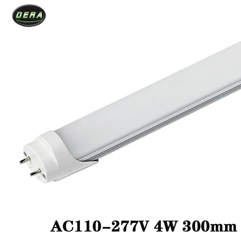

4piece T8 1ft 4W LED tube light AC110-277V Led Fluorescent Bulbs 300mm 345mm High bright living room tubes lightin