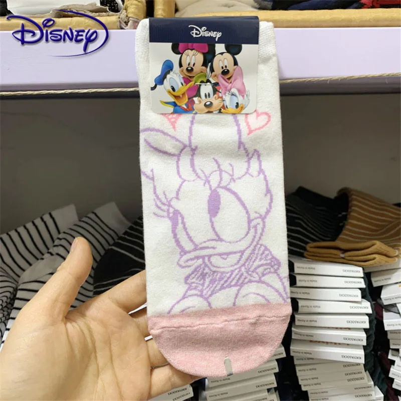 Disney носки с принтом из мультфильма Микки Дональд Дак эскиз каракули для женщин
