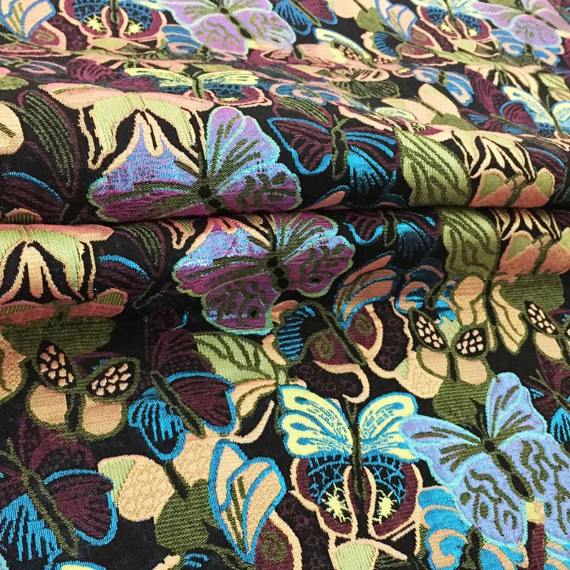 Ретро африканская ткань Изысканная бабочка жаккардовая модная одежда