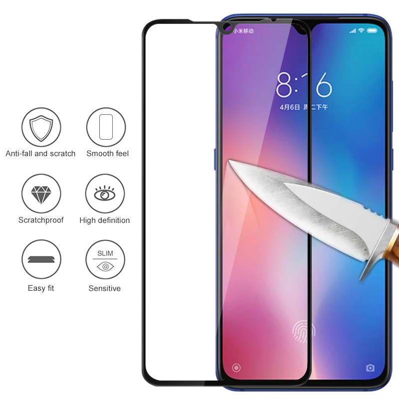 Закаленное стекло с полным покрытием для Xiaomi Redmi Note 7 6 Pro 6A S2 7A K20 Защитная пленка Mi 9