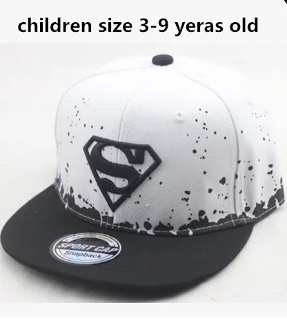 Superman children Модная шапка для взрослых и детей, бейсболка для мальчика, бейсболка s, Детские Хип-хоп кепки, детская бейсболка, Кепка От Солнца, на день рождения, Рождество - Цвет: Superman children