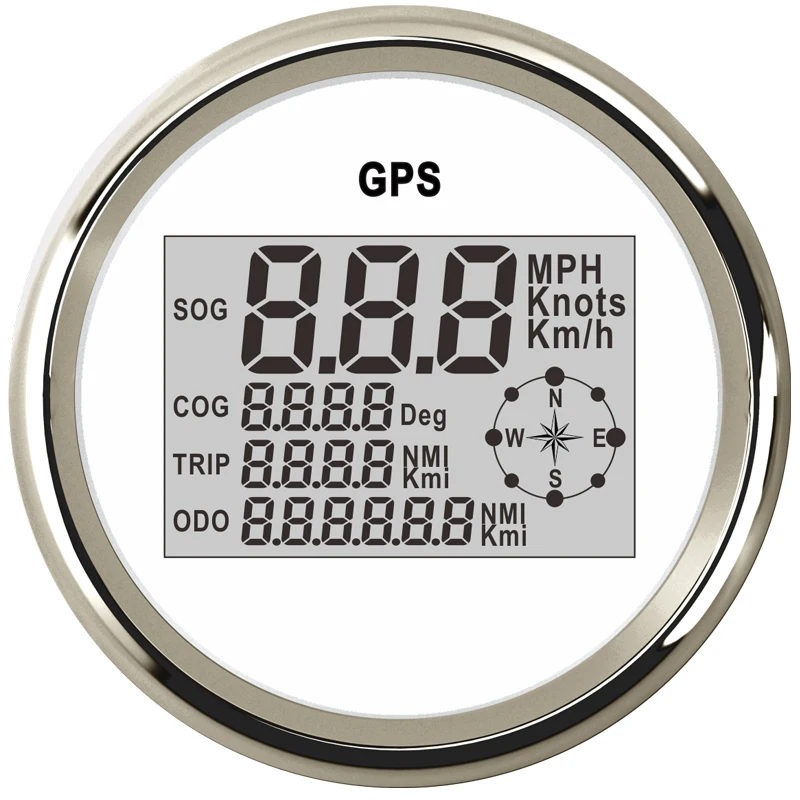 Автомобильный лодочный цифровой GPS Спидометр 85 мм одометр 0 999 узлов км/ч миль/ч 12
