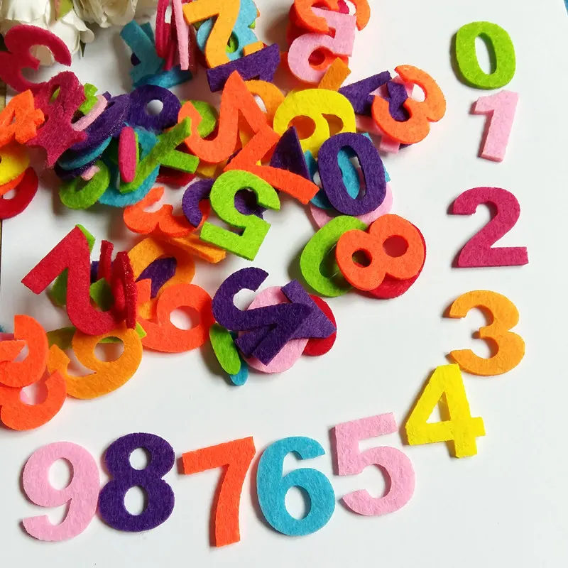 

300 шт. войлочные цифры, полиэфирная ткань для шитья, войлок, рукоделие, ткань для скрапбукинга, «сделай сам», принадлежности, войлок, случайны...