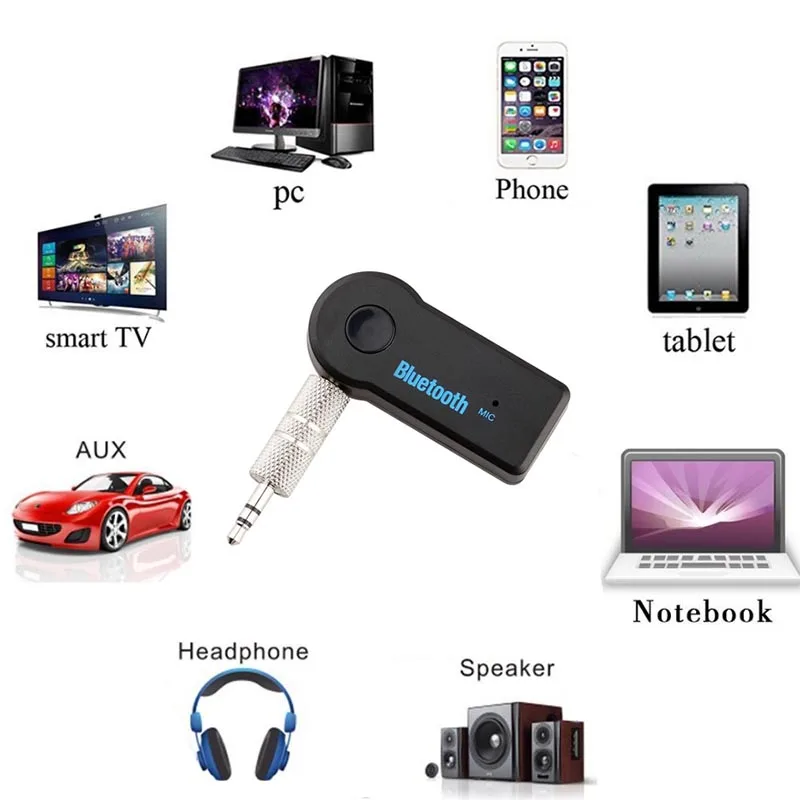 Беспроводной Bluetooth приемник 3 5 мм AUX музыкальный аудио стерео адаптер для