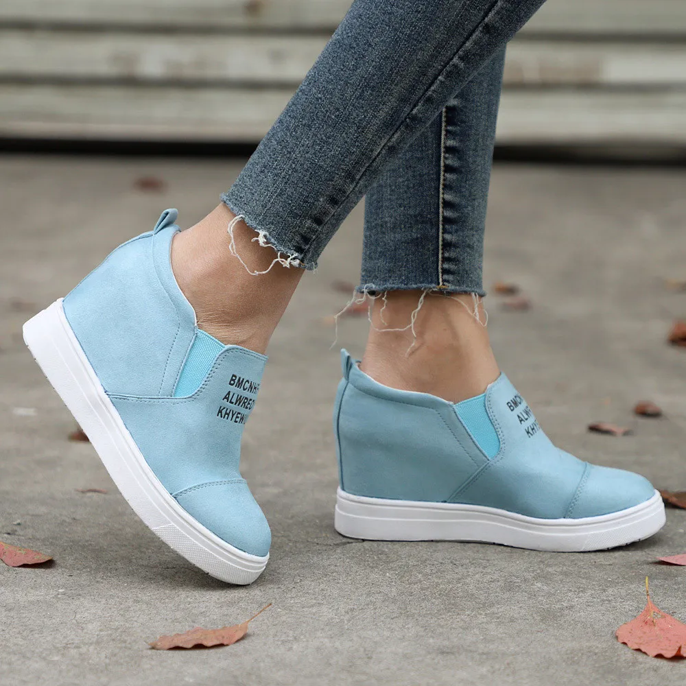 Women's Ladies Fashion Ankle Letter Increasing Wedges Martin Shoes Short Boots winter boots women warm snow#g8