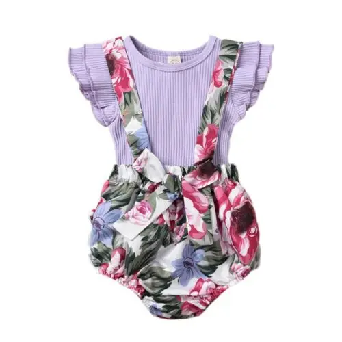 Комплект одинаковой одежды для новорожденных и маленьких девочек комбинезон с