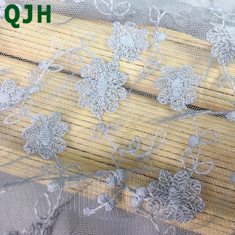5 ярдов/партия белая кружевная ткань с вышивкой французская Изысканная отделка