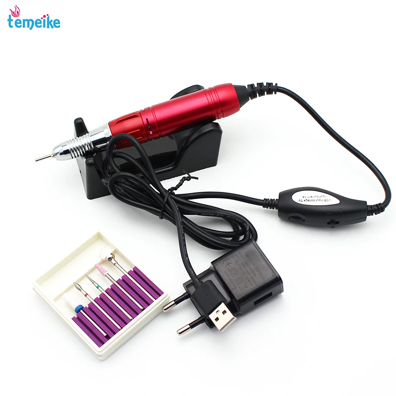 0 20000 ОБ/мин Портативная usb электрическая дрель для ногтей с регулируемой