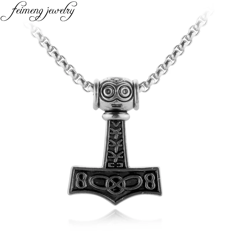 Feimeng ювелирное изделие огромный молоток Тора ожерелье Мьёльнир норсе амулет Викинга скандинавский кулон