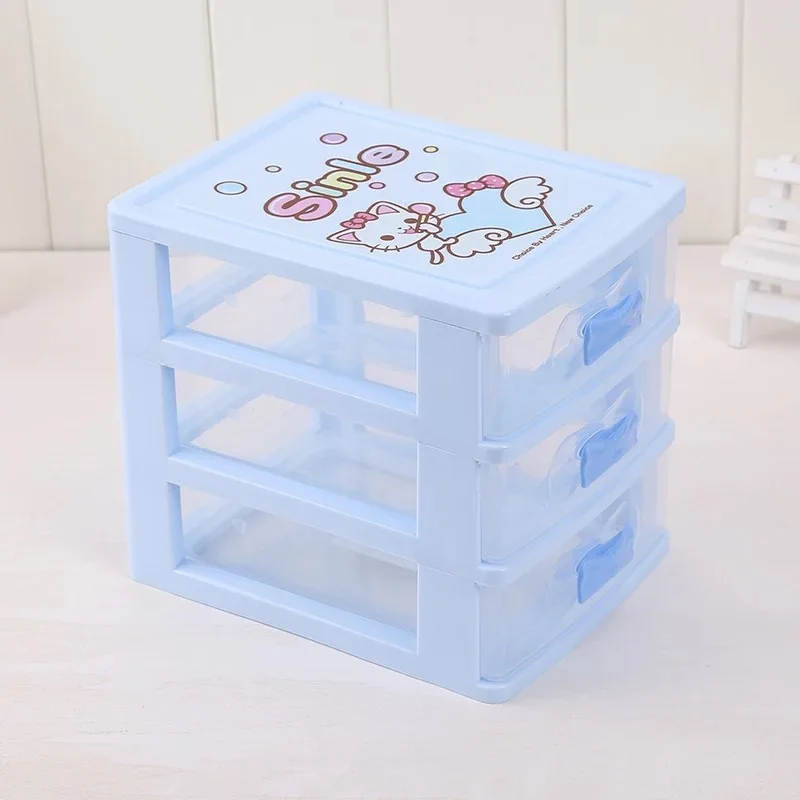 VKStory Life шкаф для ванной hello kitty розовый hello kitty милые стеллажи для хранения для макияжа инструменты, серьги любимые коробки - Цвет: C