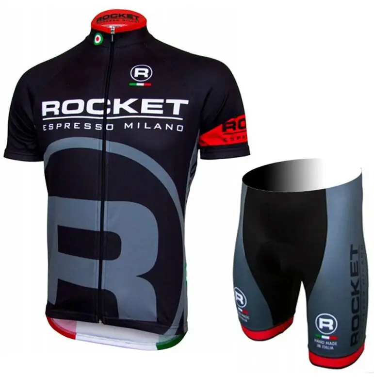 Новинка Rocket велошорты летние Coolmax 19D Велоспорт гелиевая Подушка колготки MTB Ropa Ciclismo влагоотводящие велосипедные штаны - Цвет: Short Jersey Set