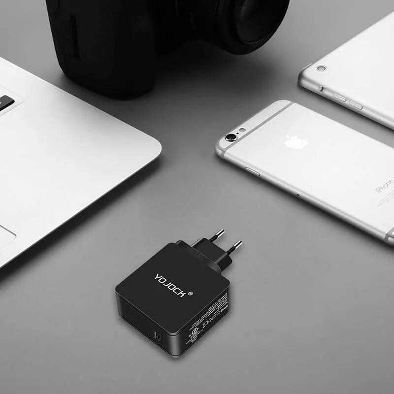 Yojock EU/AU/UK/US 60 Вт PD зарядное устройство тип-c зарядное устройство Портативный адаптер для nintendo Switch Macbook Pro Xiaomi Mi5