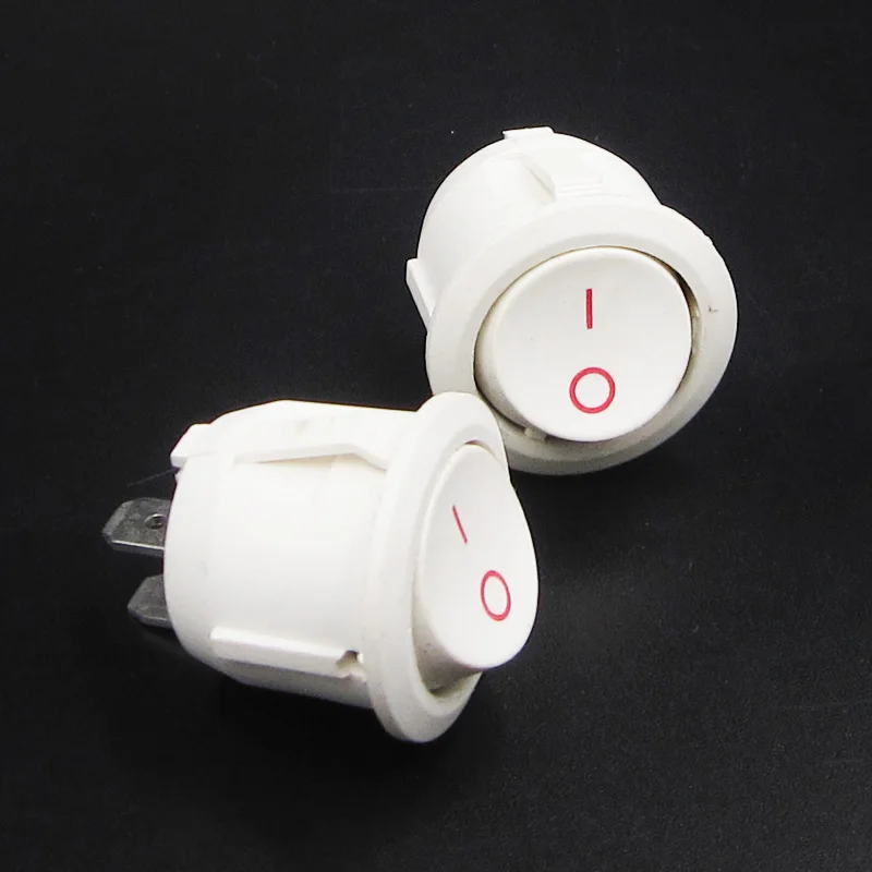 10 шт. KCD1 105 на включение/выключение 2PIN 10A/125V 6A/250V круглый Кулисный переключатель 2pin