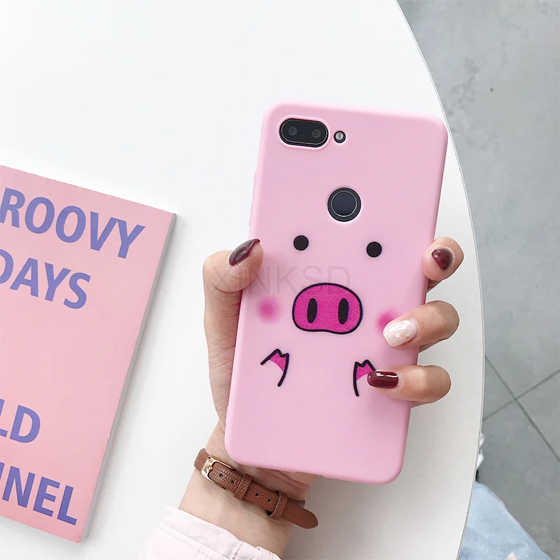 Милый чехол для телефона с изображением поросенка из мультфильма для Xiao mi Red mi 4X 5A 5 Plus 7 Note 5 6 7 Pro Prime mi 8 A2 lite 9 SE A1 mi x 2 2S Мягкий чехол из ТПУ