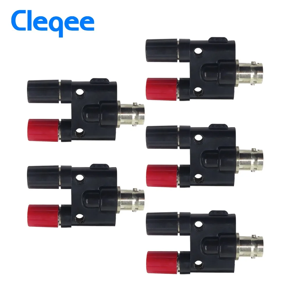 

Cleqee P7008 Q9 BNC Female Jack Plug P7009 BNC Male Plug To Two Dual Banana Jack RF Adapter Connector