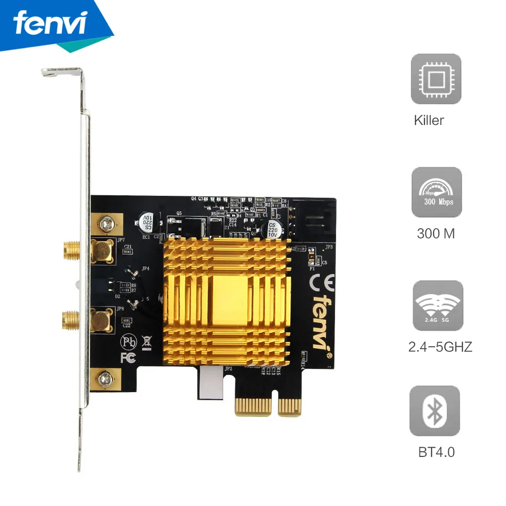 Двухдиапазонный Wi Fi беспроводной игровой Wlan Настольный WiFi Bluetooth PCI E адаптер