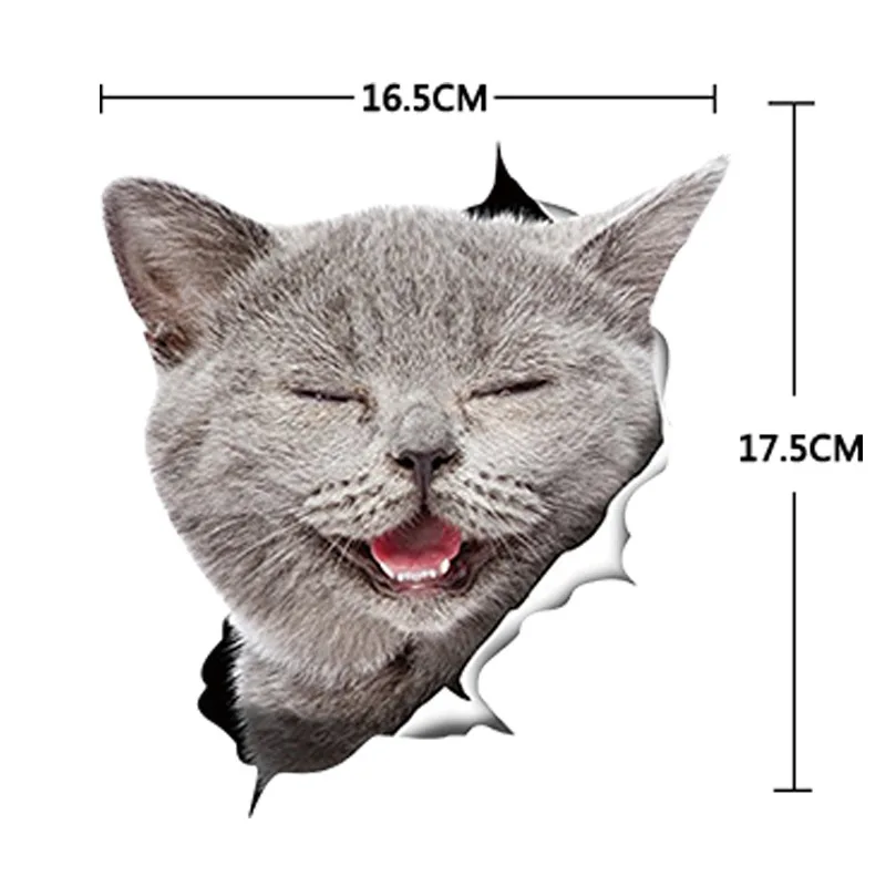 Новинка, 3D стикер на стену с кошкой и собакой, для ванной, туалета, детской комнаты, декоративные наклейки на стены, наклейка на холодильник, водонепроницаемый плакат - Цвет: 11