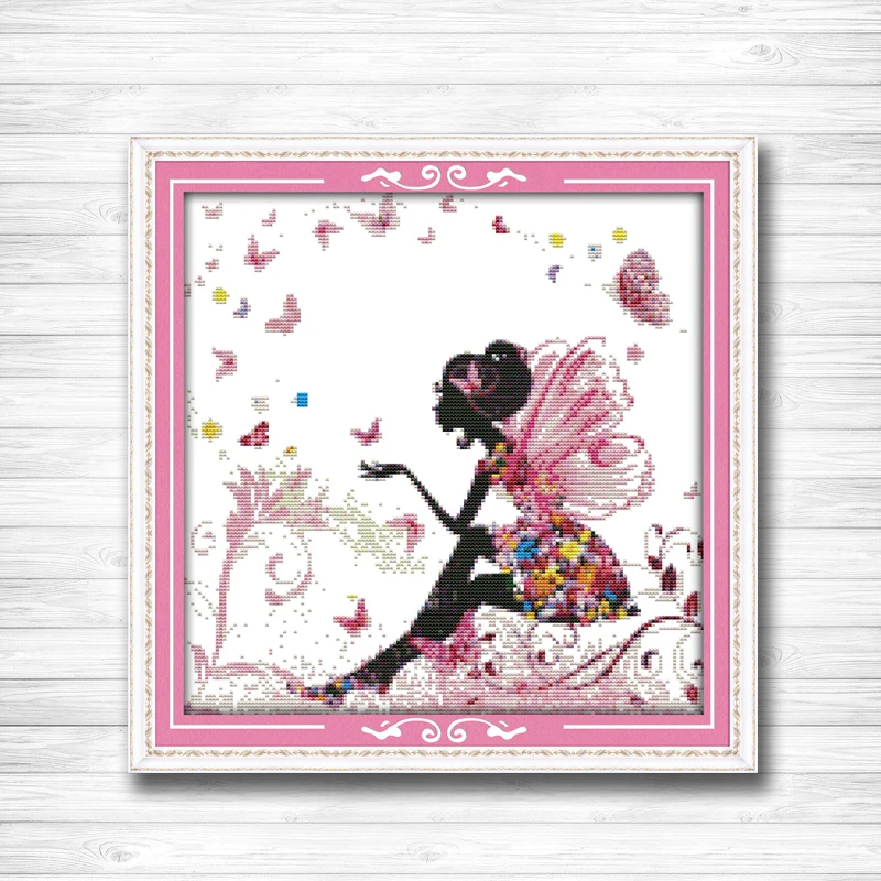 Красивая Цветочная женская красивая сказочная роспись с эльфом Счетный принт на