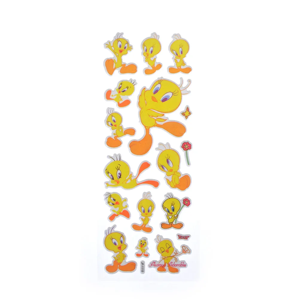 5 листов Детские Стикеры с надписью Bubble Yellow Duck|Наклейки для творчества| |