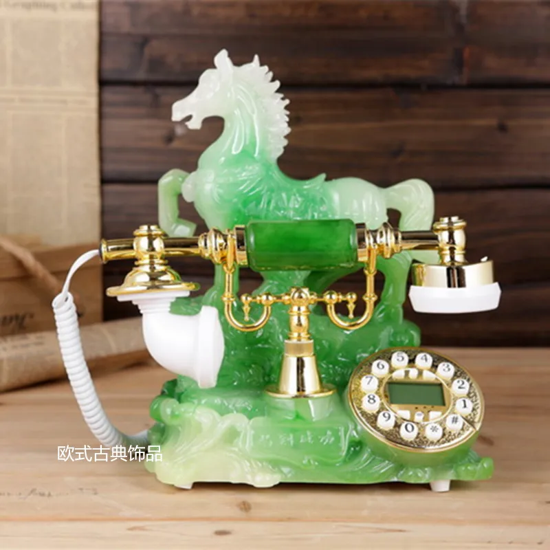 

Antique telephone set fashion European telephone garden classical telephone retro telephone set Decoration home Dial number