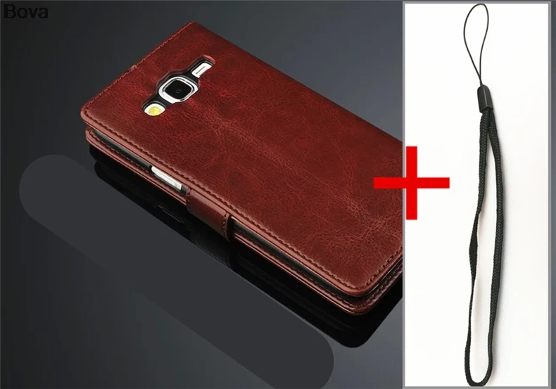 Brown Lanyard 1 Для fundas samsung J5 держатель для карт чехол для samsung galaxy J5 кожаный чехол для телефона ультра тонкий кошелек флип-чехол - Цвет: Brown Lanyard 1