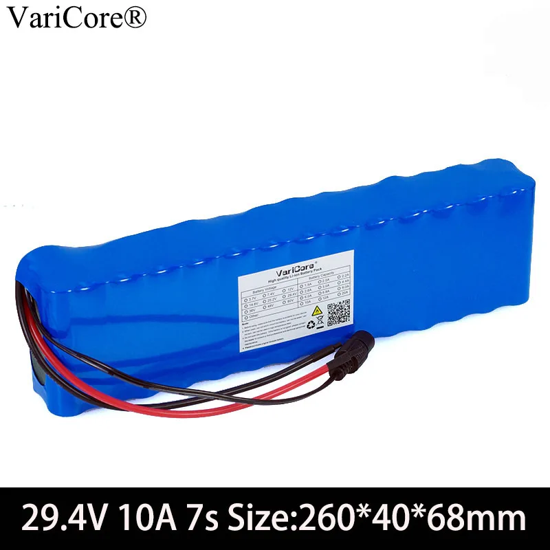 VariCore 24 V 10ah 18650 батарея 29,4 V 10000 mAh Электрический велосипед мопед/Электрический/литий-ионный аккумулятор+ BMS защита