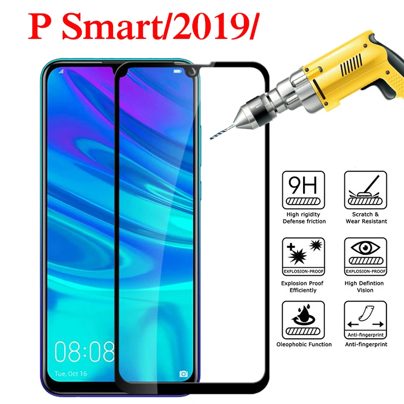 Стекло для Huawei P Smart 2019 закаленное стекло смартфона POT LX3 Защитное huawey hauwei huavei
