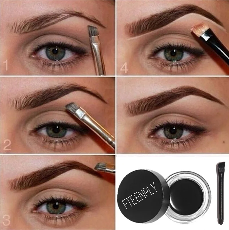 1 коробка оттенок для бровей Набор инструментов макияжа водостойкий высокий