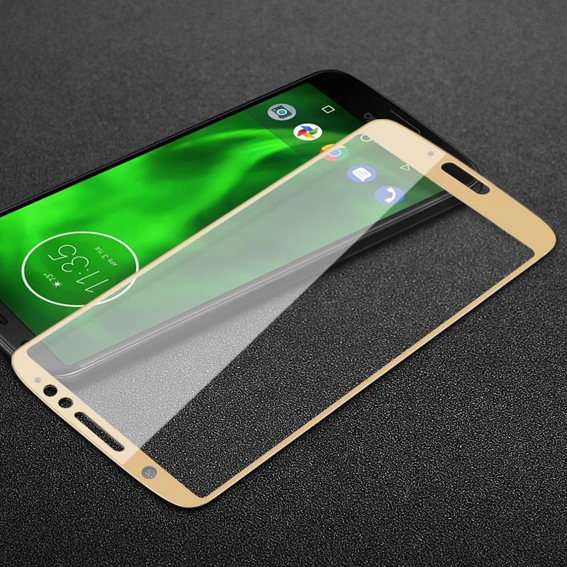 2 шт. черный ультра-тонкий Защита экрана закаленное стекло 5 7 для мото G6 G 6 полный