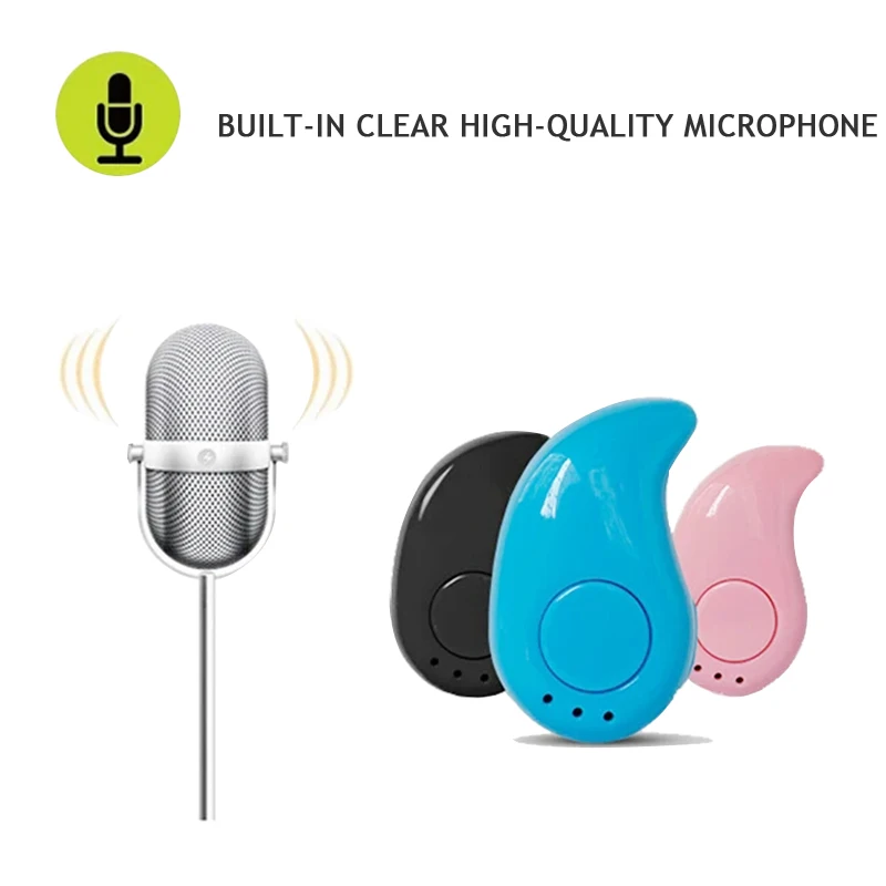 Rovtop мини беспроводные Bluetooth наушники в ухо Спорт с микрофоном гарнитура вкладыши