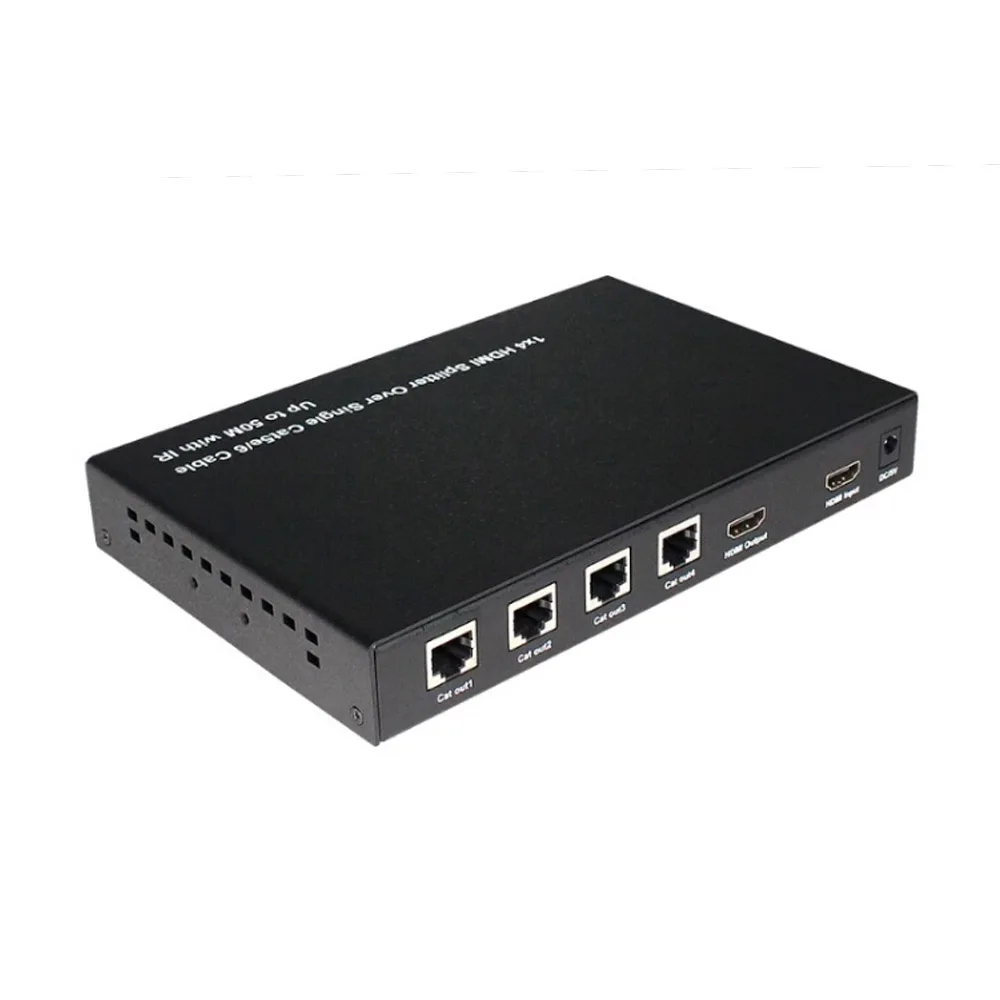 PUZHIJIE 1X4 HDMI удлинитель усилитель сплиттер через Ethernet кабель с ИК и EDID функции