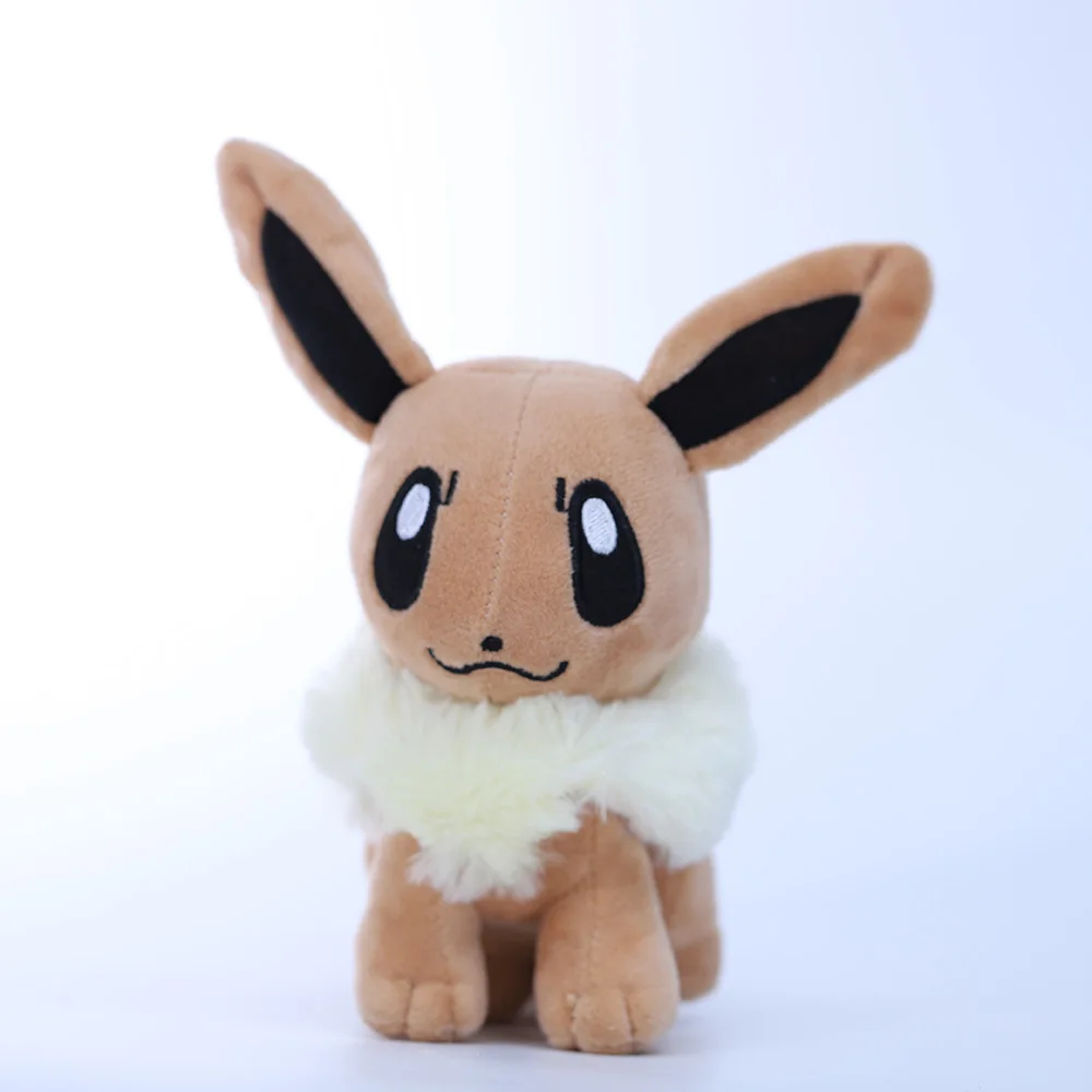 1 шт 20 см Высокая Новая мультяшная кукла улыбка и смех Eevee плюшевые игрушки куклы - Цвет: Черный