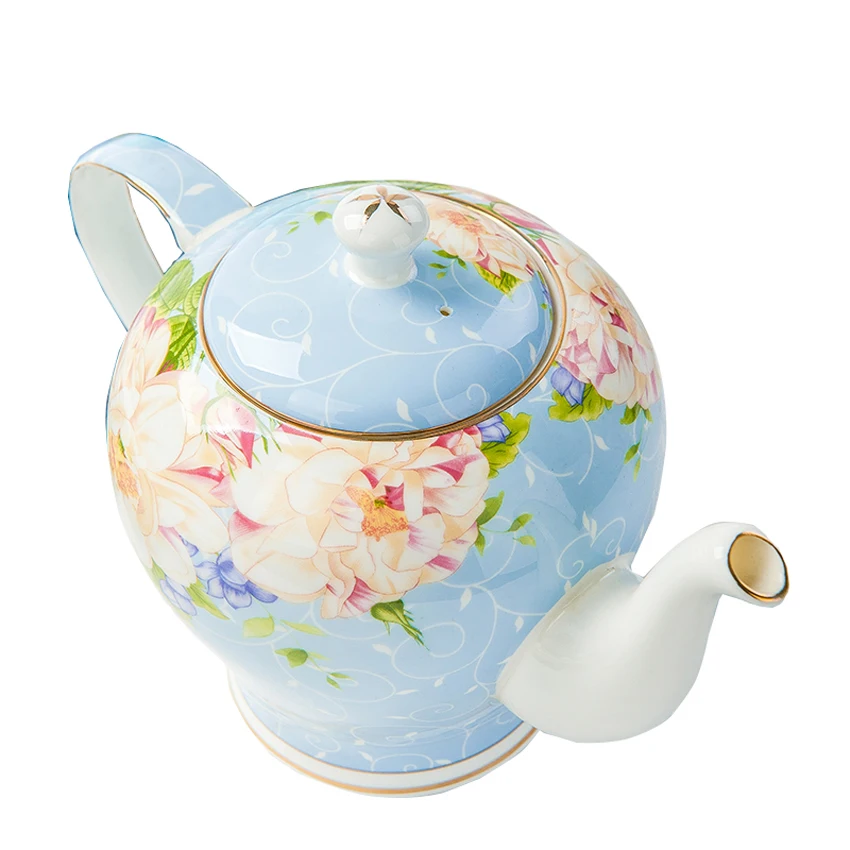 

Luxury coffee cup sets Romantic Bone China Porcelain British style tea cup set Afternoon Teaware tea party teapot Wedding Gift