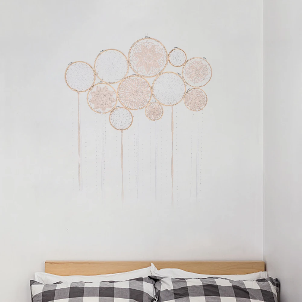 1 Набор сделай сам большой Doily кружевной Ловец снов Decoracao Quarto свадебный фон
