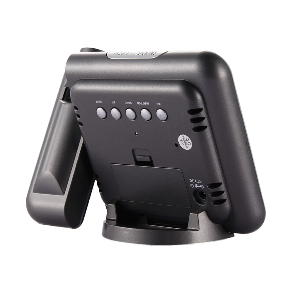 Цифровой будильник с проекцией погоды и ЖК экраном вращающийся двойным лазером