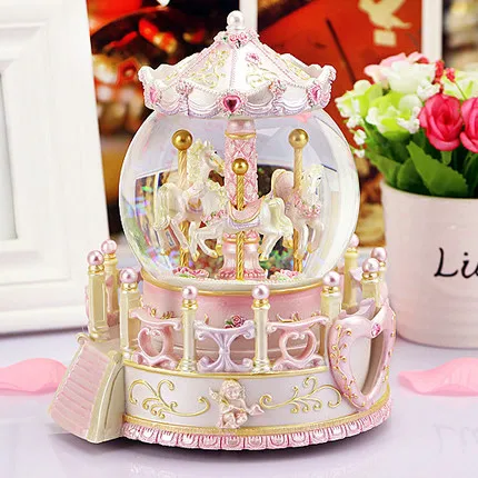 Карусель музыкальная шкатулка снежный цветок хрустальный шар|ball ball|ball crystal ballball