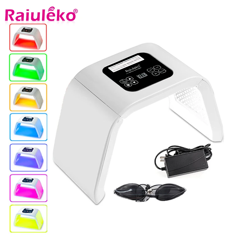 Beauty Salon 7 Colors PDF LED Mask Facial Light Therapy Skin Rejuvenation Device Spa Acne Remover Anti-Wrinkle Beauty Home Spa